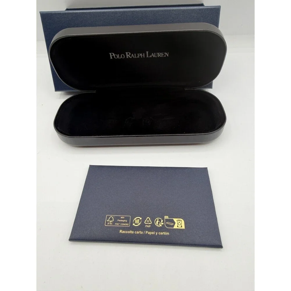 Polo Ralph Lauren Sunglasses Case Box Set w/ Sleeve Authentic Black EUC